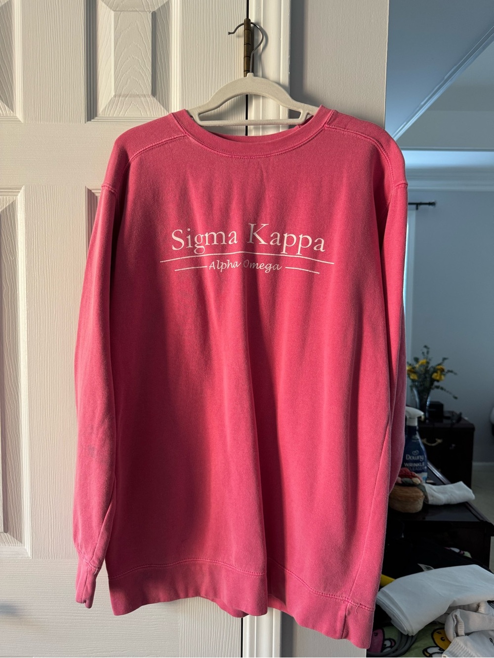 Comfort Colors Sigma Kappa Pink Crewneck Sweatshirt